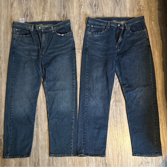 Mens Levi’s 505 Regular Fit Stretch Jeans - Picture 4 of 8